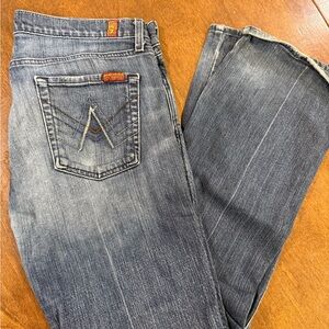 7 For All Mankind Women's Indigo Boot Cut Jeans